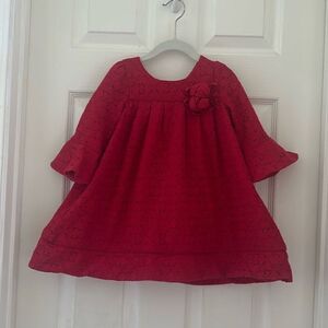 Laura Ashley London girls dress Lace Red size 4
